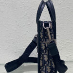 Christian Dior Safari North-South Mini Tote Bag Dark Blue